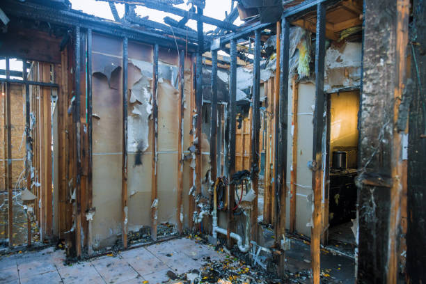 Professional Fire Damage Restoration technician working in Barboursville, WV